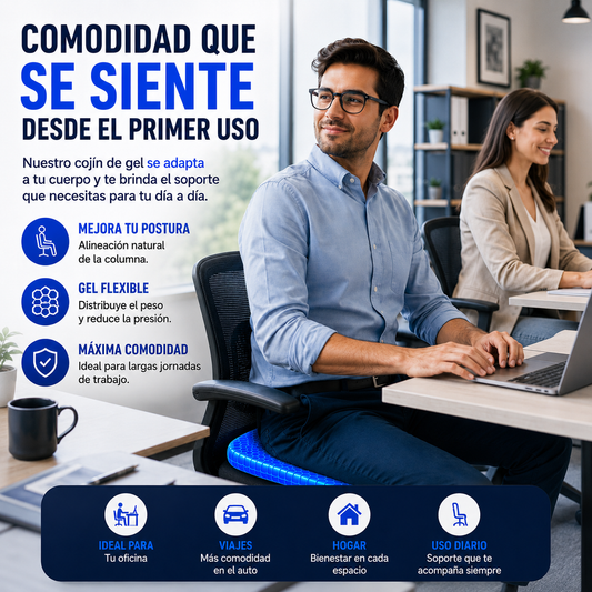 DILE ADIÓS AL DOLOR DE ESPALDA - COJÍN GEL FLEXIBLE